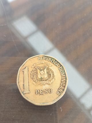 Moneda 1 Peso República Dominicana 1997