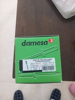 Caja 500 Remaches Aluminio Damesa 3,2x8