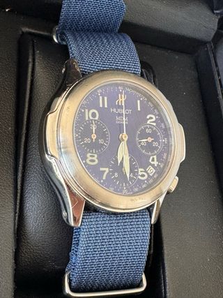 Hublot Elegance Chrono Esfera Azul