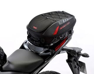 Borsa sella moto Bagster nera e rossa
