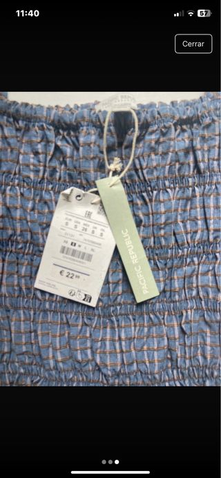 top pull and bear cuadros azul