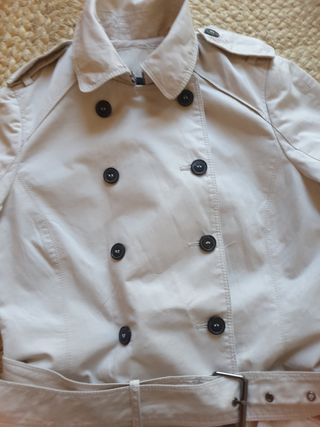 Gabardina Zara Beige Mujer