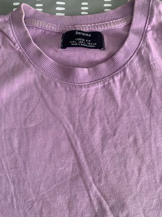 Camiseta básica manga corta morada