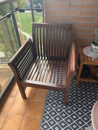 Sillón de madera marrón NO ENVÍO