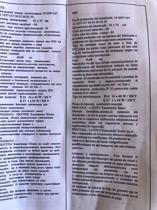 Lámpara de techo cristal Bohemia