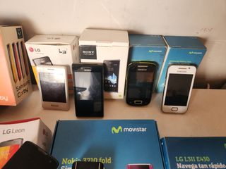 Lote de teléfonos móviles LG, Nokia, Sony...
