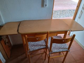 Mesa de cocina extensible madera