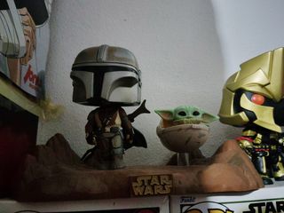 Funko Pop Star Wars Mandalorian y Grogu