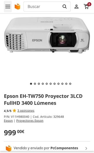 Epson EH-TW750 Proyector FullHD