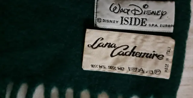 Sciarpa Disney lana e cachemire verde