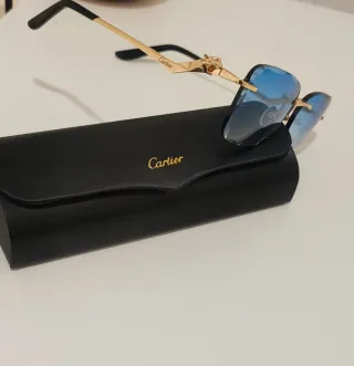 Gafas Cartier Azules y Doradas