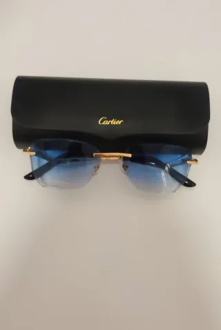 Gafas Cartier Azules y Doradas