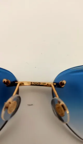 Gafas Cartier Azules y Doradas
