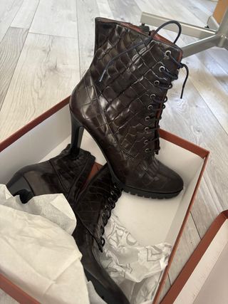 Botas JONI Piel Talla 40 Marrón