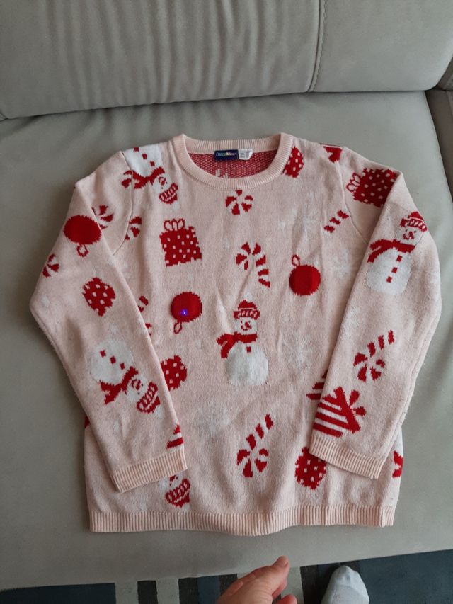 Jersey Navidad Niña Rosa Muñeco Nieve