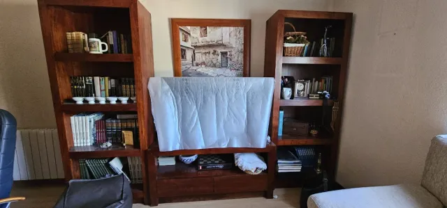 Mueble salón madera caoba 3 módulos