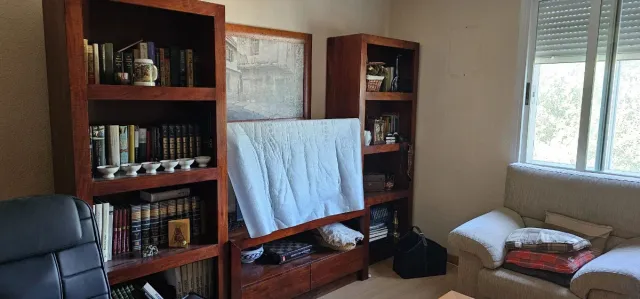 Mueble salón madera caoba 3 módulos