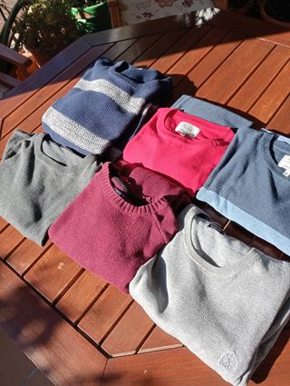 Lote 6 jerseys invierno caballero Talla M