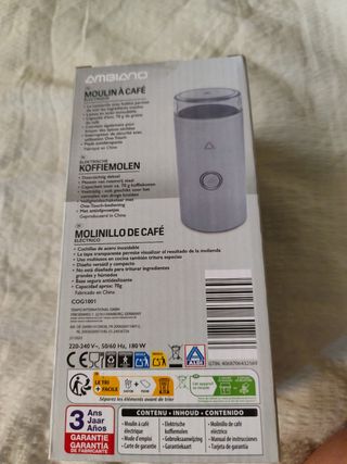 Ambiano Molinillo de Café Eléctrico 180W