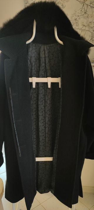 Cappotto lana e mohair nero