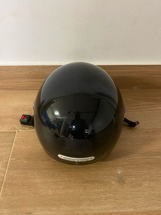 Casco Moto Negro con Visera