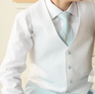 Traje comunión niño azul y blanco