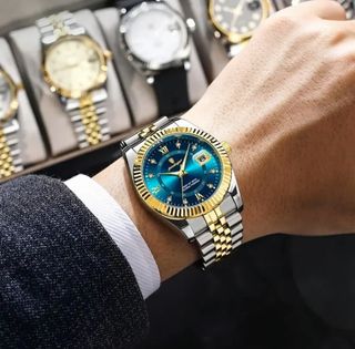 Reloj de Hombre dorado plateado premium NUEVO ⌚