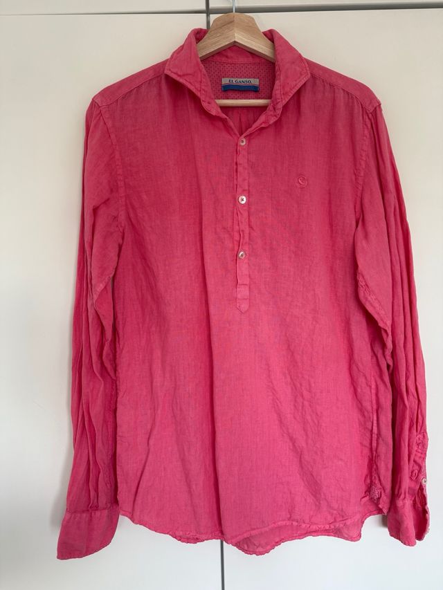 Camisa El Ganso Lino Rosa Talla M