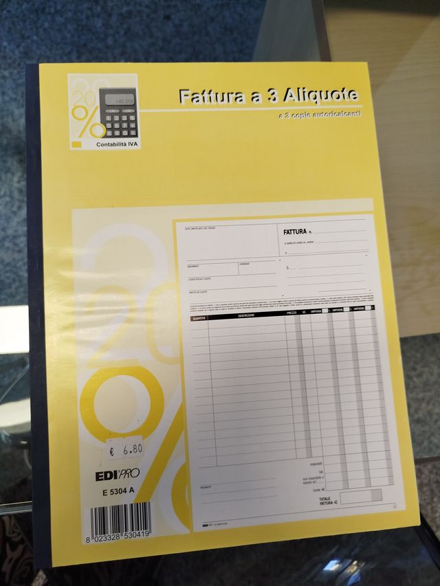 Blocco Fatture IVA 3 Aliquote