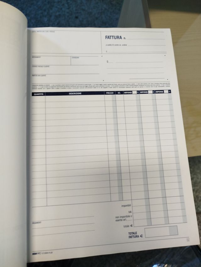 Blocco Fatture IVA 3 Aliquote