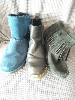 Lote 3 pares botas talla 37