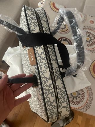 Bolso Tous Carpeta/Portátil Gris y Blanco
