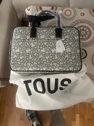 Bolso Tous Carpeta/Portátil Gris y Blanco
