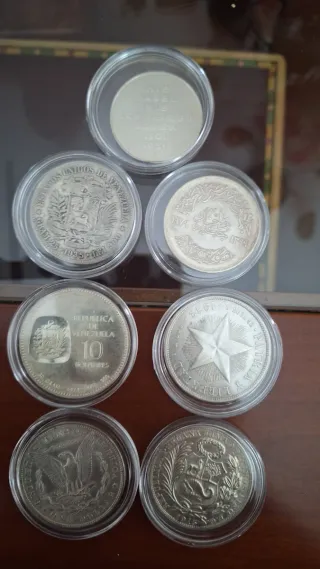 Monedas de Plata Coleccionables,Varios países.