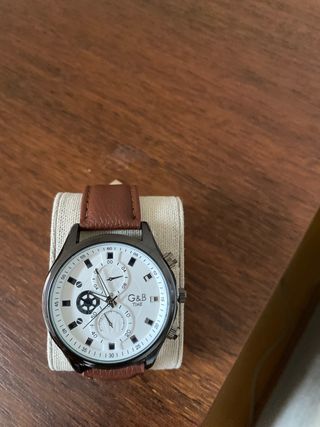 Reloj G&B TIME Blanco y Marrón