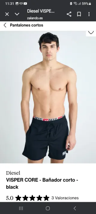Bañador Diesel VISPER CORE Negro