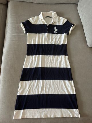 Vestido Polo Ralph Lauren Rayas Azul/Blanco