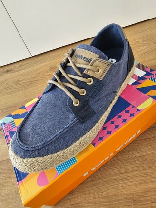 Zapatos Refresh Lona Azul Talla 45
