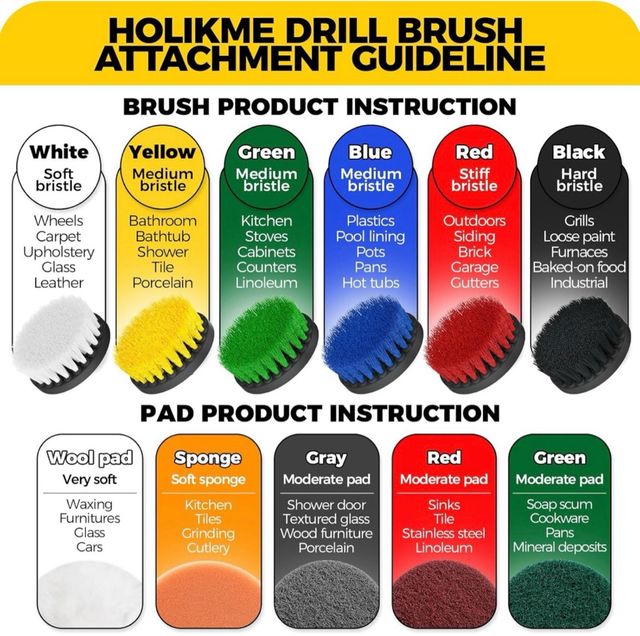 Juego de cepillo de taladro, kit de limpieza