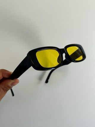 Occhiali da sole vintage lente gialla montatura ne