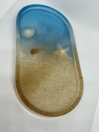 Svuota tasche resina effetto mare con conchiglie