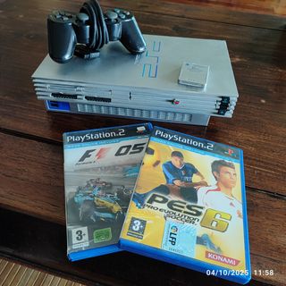 Consola PlayStation 2 Plata + 2 Juegos