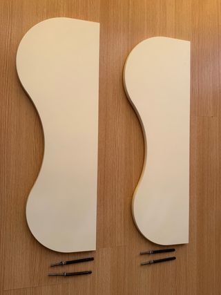 2 Repisas Blancas Diseño Curvo