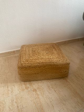 Puff asiento yute cuadrado