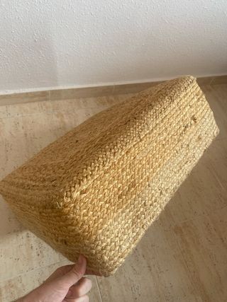 Puff asiento yute cuadrado