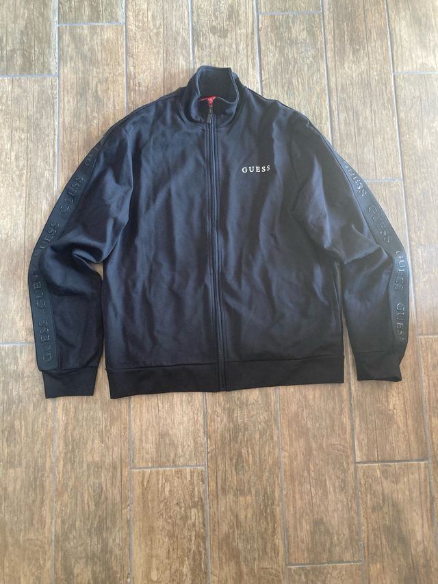 Felpa con zip Guess nera