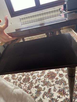 Mesa de comedor extensible de madera