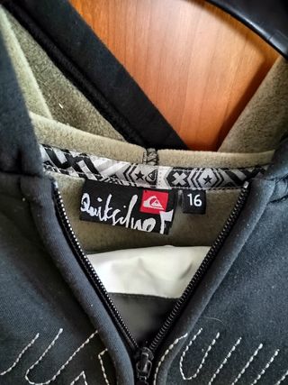 Sudadera Quiksilver Joven Negra Talla M
