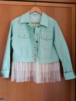 Cazadora vaquera mujer Normcore verde