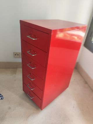Cajonera Metálica Roja Ikea